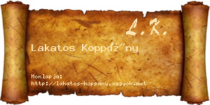 Lakatos Koppány névjegykártya