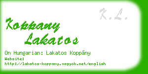 koppany lakatos business card
