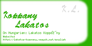 koppany lakatos business card